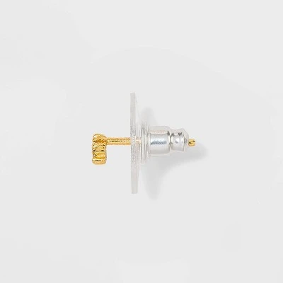 Flash Sale ❤️ Sterling Silver with Cubic Zirconia Multi Shape Stud Earring Set 4pc - A New Day™ Gold ⌛ 3 Flash Sale ❤️ Sterling Silver with Cubic Zirconia Multi Shape Stud Earring Set 4pc - A New Day™ Gold ⌛