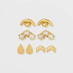 Flash Sale ❤️ Sterling Silver with Cubic Zirconia Multi Shape Stud Earring Set 4pc - A New Day™ Gold ⌛ 5 Flash Sale ❤️ Sterling Silver with Cubic Zirconia Multi Shape Stud Earring Set 4pc - A New Day™ Gold ⌛ -Outlet New Day Wear Store unnamed file 1002