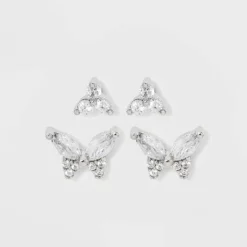 Top 10 ✔️ Sterling Silver Cubic Zirconia Butterfly Stud Earrings - A New Day™ 🌟 -Outlet New Day Wear Store unnamed file 1004
