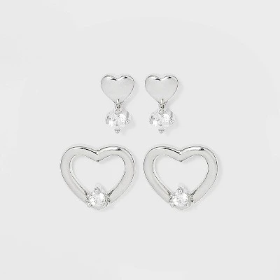 Best reviews of β Sterling Silver Cubic Zirconia Heart and Open Heart Stud Earrings - A New Day™ π 4 Best reviews of β Sterling Silver Cubic Zirconia Heart and Open Heart Stud Earrings - A New Day™ π - Image 2