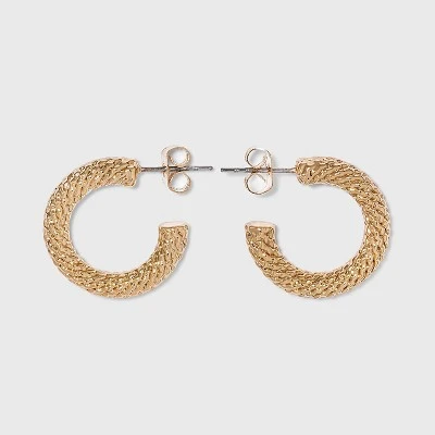 Buy 🔥 Twisted Texture Small Hoop Earrings - A New Day™ Gold 🎁 6 Buy 🔥 Twisted Texture Small Hoop Earrings - A New Day™ Gold 🎁 - Image 4