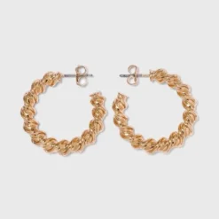 New ✔️ Gold Twisted Hoop Earrings - A New Day™ Gold ✨ -Outlet New Day Wear Store unnamed file 1043
