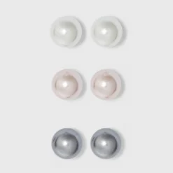 Buy ✔️ Sterling Silver Tri Color Pearl Stud Earring Set 3pc - A New Day™ Silver 😍 -Outlet New Day Wear Store unnamed file 1045