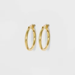 Coupon 🔥 Sterling Silver Round Thin Hoop Earrings - A New Day™ Gold ✔️ -Outlet New Day Wear Store unnamed file 1055