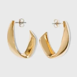 Outlet ❤️ Twisted Metal Hoop Earrings - A New Day™ Gold ✔️ -Outlet New Day Wear Store unnamed file 1081
