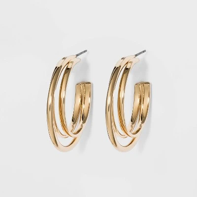 Best reviews of โจ Metal Double Hoop Earrings - A New Day™ Gold ๐ 4 Best reviews of โจ Metal Double Hoop Earrings - A New Day™ Gold ๐ - Image 2
