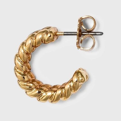 Top 10 ๐ Small Textured Hoop Earrings - A New Day™ Gold ๐ฅฐ 3 Top 10 ๐ Small Textured Hoop Earrings - A New Day™ Gold ๐ฅฐ