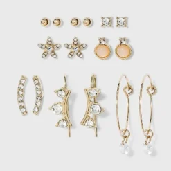 Promo 🛒 Charm Hoop, Stud and Ear Climber Earring Set 8pc - A New Day™ ❤️ -Outlet New Day Wear Store unnamed file 1103