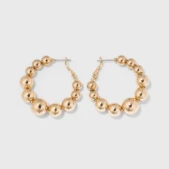 Cheap 🧨 Ball Hoop Earrings - A New Day™ Gold ⭐ -Outlet New Day Wear Store unnamed file 1107