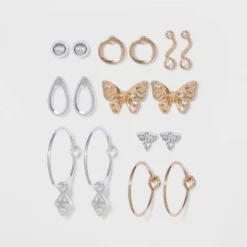 Buy 🥰 Cubic Zirconia Stud Earring Set 8pc - A New Day™ 🥰 -Outlet New Day Wear Store unnamed file 1145