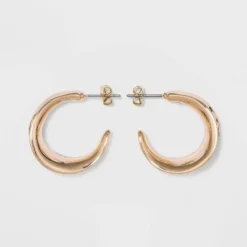 Best Pirce 😉 Chunky Hammered Hoop Earrings - A New Day™ Gold 😀 -Outlet New Day Wear Store unnamed file 1147