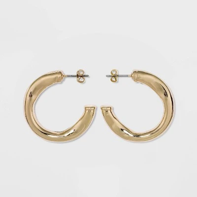Promo 👏 Wavy Hoop Earrings - A New Day™ Gold ✨ 5 Promo 👏 Wavy Hoop Earrings - A New Day™ Gold ✨ - Image 3