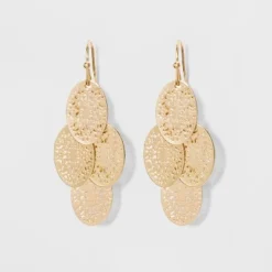 Best deal 😍 Filigree Chandelier Drop Earrings - A New Day™ Gold 🌟 -Outlet New Day Wear Store unnamed file 1288