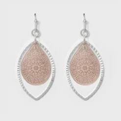 Best deal 🧨 Leaf and Open Oval Drop Earrings - A New Day™ Silver/Rose Gold ⭐ 7 Best deal 🧨 Leaf and Open Oval Drop Earrings - A New Day™ Silver/Rose Gold ⭐ -Outlet New Day Wear Store unnamed file 1331