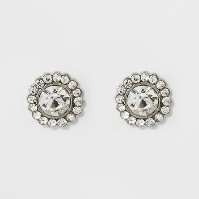 Outlet 😀 Pave Flower Stud Earrings - A New Day™ Silver ✔️ 6 Outlet 😀 Pave Flower Stud Earrings - A New Day™ Silver ✔️ - Image 4