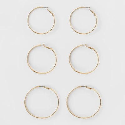 Brand new ✨ Hoop Earring Set 3ct - A New Day Gold ✔️ 4 Brand new ✨ Hoop Earring Set 3ct - A New Day Gold ✔️ - Image 2