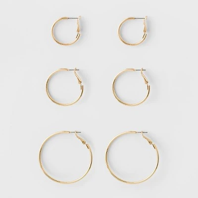 Deals ๐ Hoop Earring Set 3ct - A New Day Gold ๐ 6 Deals ๐ Hoop Earring Set 3ct - A New Day Gold ๐ - Image 4