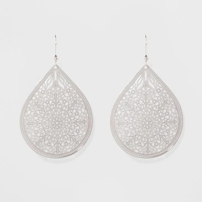 Wholesale ❤️ Women's Fashion Earring Filigree - A New Day™ Silver ❤️ 6 Wholesale ❤️ Women's Fashion Earring Filigree - A New Day™ Silver ❤️ - Image 4