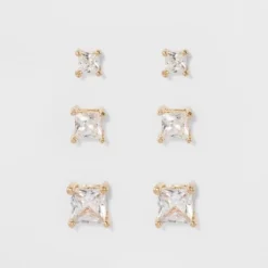 Deals ๐ Women's Fashion Trio Crystal Square Stud Earring Set 3pc - A New Day™ Silver/Gold โจ 5 Deals ๐ Women's Fashion Trio Crystal Square Stud Earring Set 3pc - A New Day™ Silver/Gold โจ -Outlet New Day Wear Store unnamed file 1389