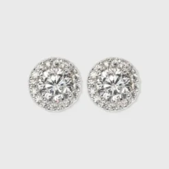 Promo ✔️ Women's Sterling Silver Cubic Zirconia Round Halo Button Stud Earrings - A New Day™ Silver/Clear ❤️ 5 Promo ✔️ Women's Sterling Silver Cubic Zirconia Round Halo Button Stud Earrings - A New Day™ Silver/Clear ❤️ -Outlet New Day Wear Store unnamed file 1412