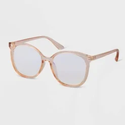 Deals 🤩 Women's Oversized Cateye Blue Light Filtering Glasses - A New Day™ Tan 😍