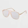 Best Sale 🤩 Women's Aviator Blue Light Filtering Glasses - A New Day™ Tan ⌛ -Outlet New Day Wear Store unnamed file 1541