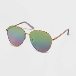 Brand new 🎁 Women's Mirrored Aviator Sunglasses - A New Day™ Rose Gold ✨
