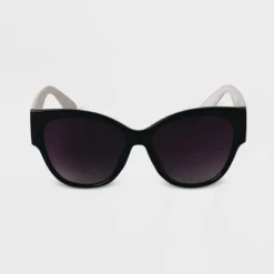 Best Pirce ❤️ Women's Plastic Cat Eye 🥰 Sunglasses - A New Day™ Black/white ✨ -Outlet New Day Wear Store unnamed file 1626