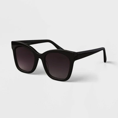 Hot Sale โ๏ธ Women's Acetate Square ๐ Sunglasses - A New Day™ Black โ๏ธ 3 Hot Sale โ๏ธ Women's Acetate Square ๐ Sunglasses - A New Day™ Black โ๏ธ