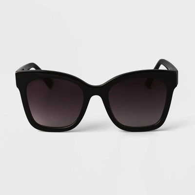 Hot Sale โ๏ธ Women's Acetate Square ๐ Sunglasses - A New Day™ Black โ๏ธ 4 Hot Sale โ๏ธ Women's Acetate Square ๐ Sunglasses - A New Day™ Black โ๏ธ - Image 2
