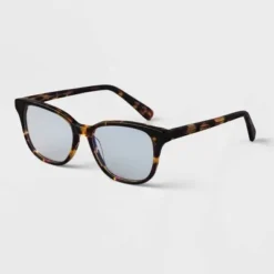 Hot Sale 🥰 Women's Tortoise Print Square Blue Light Filtering Acetate Glasses - A New Day™ Brown 🌟