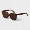 Flash Sale ✔️ Women's Tortoise Print Acetate Cateye 🔥 Sunglasses - A New Day™ Brown ⌛