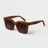 Best reviews of ⌛ Women's Acetate Oversized Square 🎁 Sunglasses - A New Day™ Brown ✔️