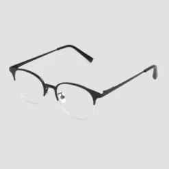 Discount 😍 Women's Matte Browline Blue Light Filtering Glasses - A New Day™ Black 🌟