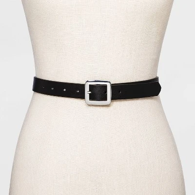 Cheapest 😀 Women's Chunky Center Bar Belt - A New Day™ Black ✨ 3 Cheapest 😀 Women's Chunky Center Bar Belt - A New Day™ Black ✨