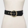 Promo ✔️ Women's Round Buckle Belt - A New Day™ Black 🔥