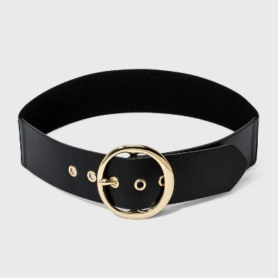 Promo ✔️ Women's Round Buckle Belt - A New Day™ Black 🔥 5 Promo ✔️ Women's Round Buckle Belt - A New Day™ Black 🔥 - Image 3