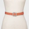 Discount ⌛ Women's Chunky Center Bar Belt - A New Day™ Apricot Orange 🧨 -Outlet New Day Wear Store unnamed file 204