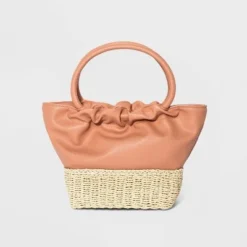 Brand new 🔔 Straw Mini Tote Handbag - A New Day™ Natural 😀 -Outlet New Day Wear Store unnamed file 2072