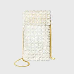 Best deal 😉 Party Phone Crossbody Bag - A New Day™ Metallic Gray/crosshatch 🔥 -Outlet New Day Wear Store unnamed file 2078