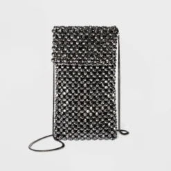 Best deal 😉 Party Phone Crossbody Bag - A New Day™ Metallic Gray/crosshatch 🔥 -Outlet New Day Wear Store unnamed file 2079