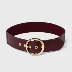 Cheap 🔔 Women's Round Buckle Belt - A New Day™ Burgundy 🥰 -Outlet New Day Wear Store unnamed file 215