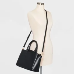 Coupon ⭐ Dome Satchel 🛒 Handbag - A New Day™ Dark Taupe 🎉