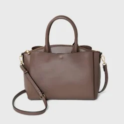 Coupon ⭐ Dome Satchel 🛒 Handbag - A New Day™ Dark Taupe 🎉 -Outlet New Day Wear Store unnamed file 2227