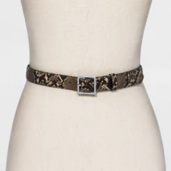 Outlet New Day Wear Store 15 Wholesale 😍 Women's Skinny Exotic Snake Belt - A New Day™ 💯