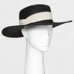 Outlet 👏 Women's Straw Boater Hat - A New Day™ Black 🤩 8 Outlet 👏 Women's Straw Boater Hat - A New Day™ Black 🤩 -Outlet New Day Wear Store unnamed file 2279
