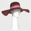 Deals ❤️ Women's Wide Brim Straw Hat - A New Day™ Burgundy 👏 -Outlet New Day Wear Store unnamed file 2281