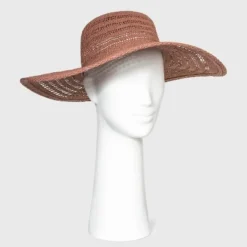 Best deal 🎁 Women's Open Weave Wide Brim Straw Hat - A New Day™ Black 🌟 -Outlet New Day Wear Store unnamed file 2285