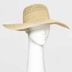 Best deal 🎁 Women's Open Weave Wide Brim Straw Hat - A New Day™ Black 🌟 -Outlet New Day Wear Store unnamed file 2286
