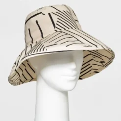 Deals ⌛ Women's Abstract Print Down Brim Bucket Hat - A New Day™ Sage Green 🎉